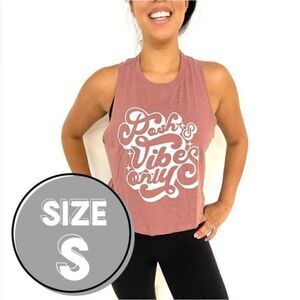Posh Vibes Crop Tank Top - SMALL